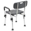 Flash Furniture 14-1/2" L, Plastic, Aluminum, Gray Adjustable Bath Chair DC-HY3520L-GRY-GG